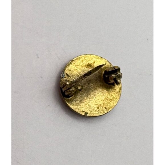 Vintage Tri-Y Tie Tack Lapel Pin YMCA Club Gold & Blue Triangle Enamel 1940s - Picture 6 of 7